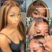 Stema Highlight #4/27 Straight Body Wave 13x4 Transparent Lace Front Human Hair Wig
