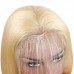 Stema 613 Blonde Straight 13x6 Transparent Lace Big Frontal Wig 180% Density