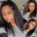 Stema 360 Lace Frontal Wig Kinky Straight Pre Plucked Human Hair Wig 200% Density 