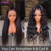 Stema 360 Lace Frontal Wig Kinky Straight Pre Plucked Human Hair Wig 200% Density 