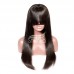 Stema 13X4 Transparent Lace Big Frontal Straight Wig With Bangs