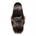 Stema 13x4 Transparent Lace Big Frontal Straight Wig With Bangs 100% Human Hair