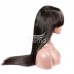 Stema 13X4 Transparent Lace Big Frontal Straight Wig With Bangs