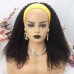 Stema Headband Wig Human Hair Kinky Curly Wig No PrePlucked Hairline 