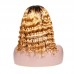 Stema 1B/27 Ombre T Part Lace Deep Wave Bob Wig