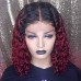 Stema 1B/99J Burgundy Red Ombre T Part Lace Deep Wave Bob Wig