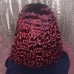 Stema 1B/99J Burgundy Red Ombre T Part Lace Deep Wave Bob Wig