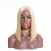 Stema 613 Blonde 13x4 Transparent Lace Straight Frontal Bob Wig