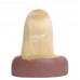 Stema 613 Blonde 13x4 Transparent Lace Straight Frontal Bob Wig