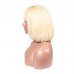 Stema 613 Blonde Straight 13x4 Lace Front Bob Wigs With Bangs