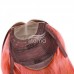 Stema Straight Machine lace closure wig Human Hair with Black Root Ombre Pink color (hair weave with closure)
