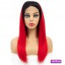 Stema Straight Black Root Ombre Colored 4x4 Lace Closure Wig 180%