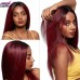 Stema Straight Black Root Ombre Colored 4x4 Lace Closure Wig 180%
