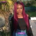 Stema Straight Black Root Ombre Colored 4x4 Lace Closure Wig 180%