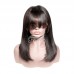 Stema 13x4 Lace Frontal Bob Straight Wig With Bangs Virgin Hair 