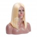 Stema 613 Blonde 13x4 Transparent Lace Straight Frontal Bob Wig