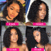 Stema Hair Deep Wave 4x4 13x4 BOB Wig Natural Black Human Hair Wig