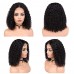 Stema T Part Lace Kinky Curly Bob Human Hair Wig