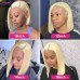 Stema 613 Blonde 13x4 Transparent Lace Straight Frontal Bob Wig