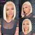 Stema 613 Blonde 13x4 Transparent Lace Straight Frontal Bob Wig