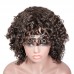 Stema Bob Machine Made Wigs With Bangs Deep Wave Virgin Hair