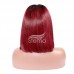 Stema Straight Ombre 1B/99J Bob Lace Front Wigs Remy Hair