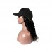 Stema Human Hair Baseball Hat Wig Deep Wave