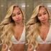 Stema Blonde Highlight #30/613 13x4 Transparent Lace Front Straight Body Wave Wig