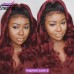 Stema 1B/99J Ombre Highlight Loose Wave 13x4 Transparent Lace Front Human Hair Wig