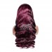 Stema Purple Highlight 13x4 Transparent Lace Front Human Hair Wig