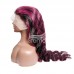 Stema Purple Highlight 13x4 Transparent Lace Front Human Hair Wig