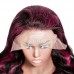 Stema Purple Highlight 13x4 Transparent Lace Front Human Hair Wig