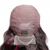 Stema Purple Highlight 13x4 Transparent Lace Front Human Hair Wig