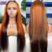 Stema #4/350 Ginger Highlight 13x4 Transparent Lace Front Human Hair Wig