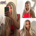 Stema Ash Blonde Highlight 13x4 Transparent Lace Front Human Hair Wig