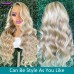 Stema Ash Blonde Highlight 13x4 Transparent Lace Front Human Hair Wig