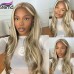 Stema Ash Blonde Highlight 13x4 Transparent Lace Front Human Hair Wig