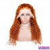 Stema #Orange Ginger 13x4 Transparent Lace Front Human Hair Wigs