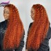 Stema Orange Ginger 13x4 Transparent Lace Front Human Hair Wigs