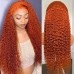 Stema Orange Ginger 13x4 Transparent Lace Front Human Hair Wigs