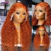 Stema Orange Ginger 13x4 Transparent Lace Front Human Hair Wigs