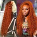 Stema Orange Ginger 13x4 Transparent Lace Front Human Hair Wigs