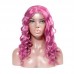 Stema Purple Pink Natural Wave 13x4 Lace Frontal Human Hair Wig