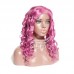 Stema Purple Pink Natural Wave 13x4 Lace Frontal Human Hair Wig
