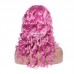 Stema Purple Pink Natural Wave 13x4 Lace Frontal Human Hair Wig