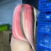 Stema Customized 13x6 Pink Highlight Straight Colored Transparent Lace Front Bob Wig