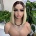 Stema 2x6 #4/613 Colored Transparent Lace Closure Bob Wig