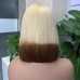 Stema 2x6 #613/4 Colored Transparent Lace Closure Bob Wig