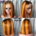 Stema 2x6 SDD Bone Straight Colored Transparent Lace Closure Bob Wigs