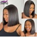 Stema 2x6 SDD Bone Straight Colored Transparent Lace Closure Bob Wigs